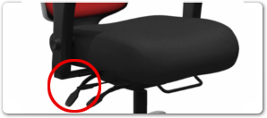 Diagram of backrest angle adjustment