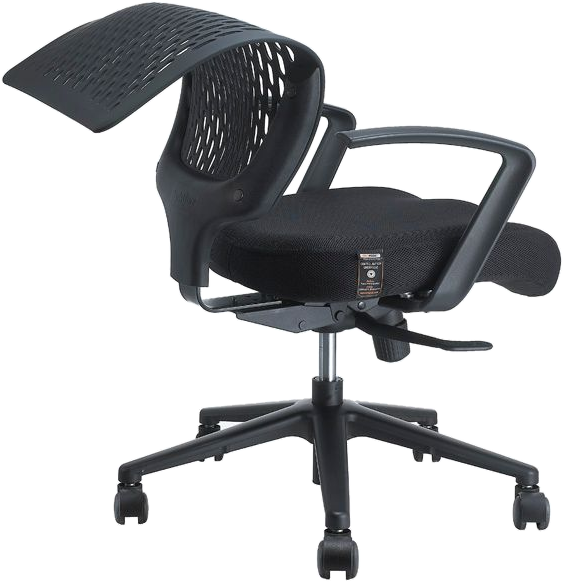Airopedic chair with black mesh backrest