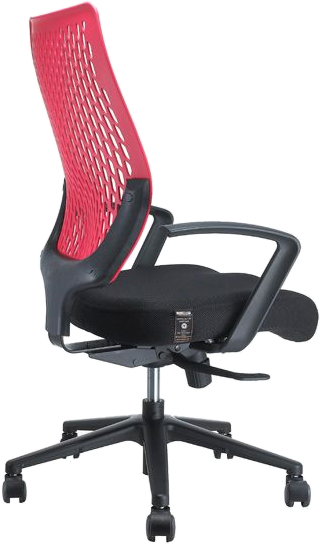 Airopedic chair with red mesh backrest
